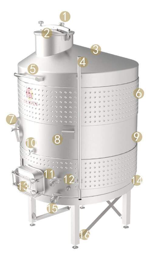 enclosed wine fermenter enclosed wine fermenter